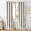 SMILETIME Ivory White Crushed Velvet Curtains 52x84in Luxurious Insulated Velvet Drapes for Bedroom Thicker Velvet Pinch Pleat Curtains Light-Filtering Velvet Window Curtains, 2 Panels
