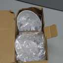 SUNVIE 2 Pack Uplighting Indoor Floor Can Light, 5W Up Lights with 2700K LED GU10 Bulbs, Uplights Floor Spot Lights Indoor for Home Accent Lighting, 5.9 FT Plug Cord & Foot Switch (White)