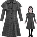 Black Costume Coat for Girls Halloween Cosplay Dress Kids Party Outfit 3-13Y (910 Years)