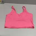 Oalka Sports Bra Womens Longline Padded Crop Tank Yoga Bras Workout Fitness Top (Hot Pink, Medium)