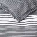 Nautica - King Comforter Set, Soft & Reversible Cotton Bed Set for Year Round Comfort, 3 Piece Striped Bedding with Matching Pillowcases (Craver Grey)