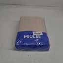 MIULEE Non-See-Through Privacy Linen Curtains 2 Panels, Light Filtering Window Curtains Farnhouse Textured Back Tab Semi Sheer Drapes for Bedroom Living Room, 52 x 96 Inches Long, Beige