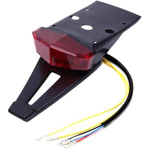Rear Fender LED Brake Tail Light Turn Signals Running Lamps License Plate Light With 5 Wires for Custom Off-road Cross Dirt Bike Enduro Yamaha Suzuki DRZ Kawasaki Honda CRF (Red)