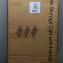 JAQ Foldable Rolling Cart, 3-Tier Metal Folding Storage Utility Carts Basket Rack with Removable Handle on Wheels for Snacks Books Fruits for Kitchen Dorm Pantry Bathroom - (Black, 3-Layer)