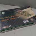 Horse Race Board Game Racing Game Thickened Solid Wood with 11 Luxurious Durable Classic Metal Horses with 2 Dice and 2 Boxes of Cards Horse Racing Game (Log Color, Rectangle)