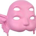 2 x Pink Cosplay Therian Masquerade Half Face Mask DIY Fantastic Cry Baby Mask Costume For Halloween