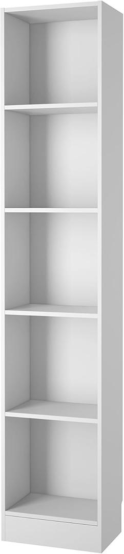 Tvilum Element 5 Shelf Narrow Bookcase, White