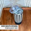 Biddlebee 20oz Insulated Tumbler with Straw and Slider Lids | Cute Stainless Steel Coffee Cup and Water Bottle with Silicone Boot | Gift for Women, Mom or Best Friend | Travel Mug Hot Cold (Black/White)