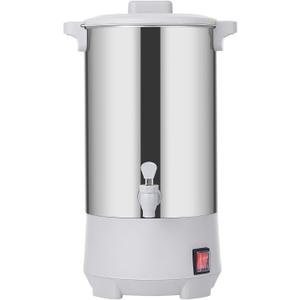 SYBO SR-CP35C Commercial Grade Stainless Steel Percolate Coffee Maker Hot Water Urn for Catering, 30-Cup, 3.5L, Grey