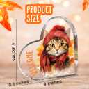 Welcome Fall Pumpkin Decor Fall Decorations for Home Cute Autumn Thankful Sign Decor Autumn Thanksgiving Heart Acrylic Sign 4 x 4 inches (Acrylic3108)