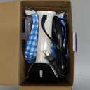 Powerful Handheld Fabric Steamer - 1800W with Fast Ceramic Heat-Up Plate, 2-in-1 Ironing & Wrinkle Remover, Steam Nozzle, Lint Brush - White, for US 120V Only