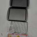 GoodCook 4-Piece Nonstick Steel Toaster Oven Set with Sheet Pan, Rack, Cake Pan, and Muffin Pan, Gray, 4-Piece Set Distributes Heat Evenly, Nonstick Coating, Dishwasher-Safe