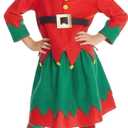 Morph Elf Costume for Kids, Elf Outfit for Kids, Christmas Outifts for Girls, Christmas Costumes Girls (Small)