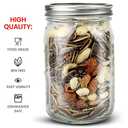Mason Jars 32 oz, 12 Pack Quart Mason Jars With Wide Mouth Lids, Glass Jars for Canning, Food Storage, Meal Prep, Overnight Oats, Fermenting, Pickling, DIY Projects