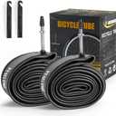 2 Pack 29 Inch Bike Tube, 29" Bicycle Tube for 29 x 2.125/2.2/2.25/2.3/2.35/2.4 Bike Tire, Butyl Rubber Inner Tube with 2 Tire Levers for Mountain MTB Bike