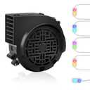 12V 1.2A Inflatable Replacement Motor for 5-9FT Halloween Christmas Inflatables Air Blower Fan with 5 LED Light 1.5A Adapter Outdoor Blow Up Fan Parts Inflatables (White Lights 5 LED, 12V 1.2A)