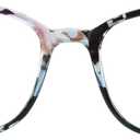 VisionGlobal Blue Light Blocking Glasses for Women, Computer Reading, TV Glasses, Stylish Square Frame(+1.25 Magnification)