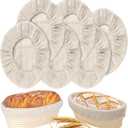 6 Packs Oval Banneton Cloth Liner for Bread Sourdough Proofing10 inchesNatural Rattan Bread Proofing Cover for Banneton Basket Homemade Baking DoughBasket Not Included