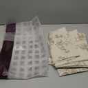 jinchan Linen Floral Curtains 63 Inch Farmhouse Country Flower Drapes Rustic Window Curtains Light Filtering for Living Room Bedroom Laundry Back Tab 2 Panels Taupe on Beige