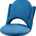 Nnewvante Floor Folding Chair Armrest, 42 Position Back Support Adjustable Floor Seat Washable Stackable Cushion for Class Meditation Playing Adults Kids,Ctystal Velvet Navy Blue (Navy Blue-w' Armrest)