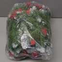 Christmas Garland with Lights, 9ft Battery Operated LED Garland with Timer, 30 Warm White LEDs, Waterproof Christmas Decorations for Indoor Outdoor Mantel, Stairs, Doorway, Window, Porch, Home