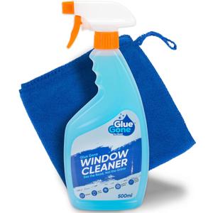 Car Window Cleaner Kit - Includes 500 ml Spray Cleaner and 30cm x 30cm Microfiber Cloth for a Streak-Free Shine, Showroom-Quality Finish - Safe on Tinted Windshields and Car Body Paint