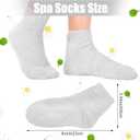 Janmercy 3 Pairs Aloe Socks Moisturizing Spa Infused Gel Sleeping Fuzzy Dry Feet Non Slip Lotion Socks for Women Men Repairing Softening Dry Cracked(Black, Dark Gray, Light Gray)