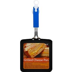 Items 4 U!, Grilled Cheese Non-Stick Pan, 5.5 Inches, Square (Blue), 2 Pack 