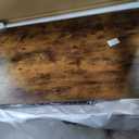 AWQM Dining Room Table Set, Kitchen Table Set with 2 Benches, Ideal for Home, Kitchen and Dining Room, Breakfast Table of 43.3x23.6x28.5 inches, Benches of 38.5x11.8x17.5 inches, Rustic Brown