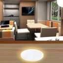 GZV RV LED Ceiling Puck Light, 2 Pack 4.5 Inch 10V-30V, Dimmable Interior Light for Boat, Camper, Travel Trailer, Motorhome (3000K Warm White)