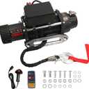 10000LB Electric Winch 12V Series Wound Motor Synthetic Rope Wired & Wireless Remote Control Waterproof Trailer Winch for Jeep Off Road SUV Truck Boat