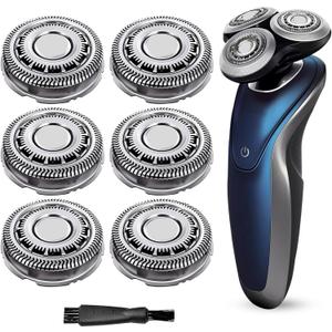 SH60 Replacement Heads Compatible with Philips Norelco Series 6000 Replacement Blades, New Upgraded Blades for Norelco 6000 Replacement Heads for Philips Norelco 6000 Series Replacement Blades 6-PCs