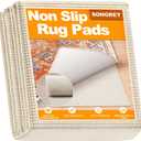 Songrey Non-Slip Rug Pad 6x9 FT, Extra Thick Carpet Pads for Hard Surfaces, Prevents Sliding and Secures Rugs, Provides Floor Protection with Comfort Cushioning (White)