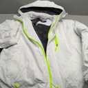 Men's Mountain Ski Jacket Waterproof Fleece Liner Snow Coat Warm Winter Windproof Hooded Raincoat (White)