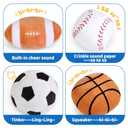 KMUYSL Baby Toys 0-12 Months, My First Sports Bag Plush Toy - 4 Sensory Balls Soft Toys with Crinkle, Rattles for 0-3-6-9-12 Month Newborn Infant, 1st Birthday for Babies Boys Girls Age 1