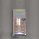 French Tip Press On Nails - BTArtbox White Almond Medium Reusable Stick On Nails in 15 Sizes - 30 Soft Gel Fake Nail Kit for Women Gift, Classic