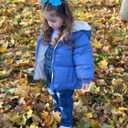 UNICOMIDEA Size 2-3T Winter Hooded Baby Jackets Funny Blue Warm Down Coat For Toddler Boy Girls Cool Long Sleeves Pockets Kids Outwear With Plush Inside 2nd Outerwear