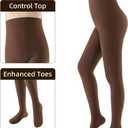 JOYNE Women's 80D Soft Opaque Tights Solid Color Pantyhose High Waist Footed Pantyhose (Coffee 1 Pairs))