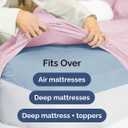 Extra Deep King Fitted Sheet - Hotel Luxury Single Fitted Sheet Only - Easily Fits 18 inch to 24 inch Mattress - Ultra Soft, Wrinkle & Fade Free w/Extra Deep Pockets - Breathable & Comfy - Light Pink