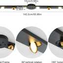 Garwarm Modern Ceiling Light Track Lighting, 56 Inch Dimmable LED Kitchen Ceiling Light Fixture with Remote 8-Light LED Chandelier for Bedroom Dining Room 45W Black