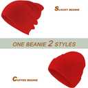 Rosoz Unisex Beanie Winter Knitted Skull Cuffed Soft Warm Hat for Men/Women Slouchy Ski Watch Cap (Red)