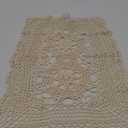 Hetao 16X23 100% Cotton Handmade Crochet lace Table Runners Oblong Tablecloth Doilies Doily,Beige