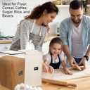 WHITE FEATHER SUPPLIES 8.5L/287Oz Extra Large Airtight Food Storage Containers (2 PC) with Lids, Kitchen and Pantry Organization Containers for Baking Supplies, Cereal, Flour, Sugar, Rice (BPA Free) (Black)