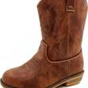 ICEBIRDS Girl's Western Cowboy Boots, Toddler Little Big Kids Western Riding Shoes 7