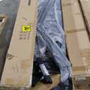 Twin XL Over Queen Bunk Bed for Adults, Heavy Duty Metal Bunk Beds with Safety Guardrails & EVA Padded Ladder, Twin XL Over Queen Bunk Beds Frame with Noise-Free Slats, Space-Saving(Black)