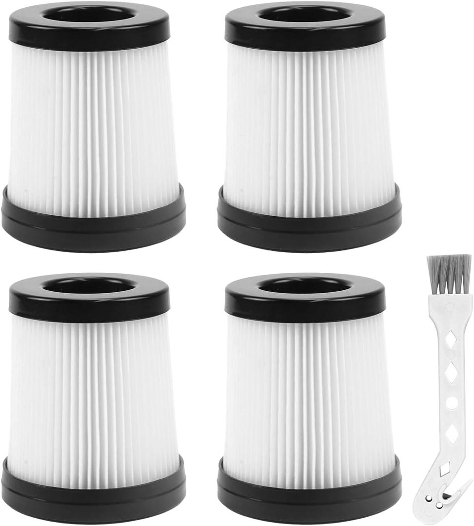 FSV001 Replacement Filter Compatiable with Fabuletta FSV001, FSV101, Girnoor G160 and G165 Afoddon A38 Cordless Stick Vacuum Cleaners Series, 4 Pack