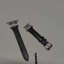 JR.DM Leather Bands Women Compatible with Apple Watch 40mm 38mm 44mm 45mm 41mm 42mm 46mm 49mm Dressy Slim Fancy Strap with X-Shaped Metal Crown for iWatch Series Ultra/SE/11/10/9/8/7/6/5/4/3/2/1 Black