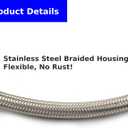 for Chevy GM 4L80E 700R4 4L60E Flexible Transmission Dipstick Tube with Firewall Mount Stainless Steel Braided Housing