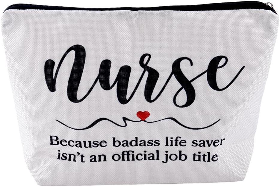 Nurse Gifts for Women Girls Nurse Makeup Bag Gifts for Nursing Nurse Christmas Gifts for Nurse Student Graduation Gifts for Nurse Practitioner Gifts for Friend Nursing Student Makeup Cosmetic Bag