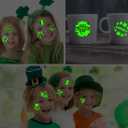4 x Glow in The Dark St Patrick's Day Temporary Tattoos for Kids - 74 Individually Sheets Luminous St. Patrick's Day Tattoos for Boys Girls Party Favors Goodie Bag Fillers